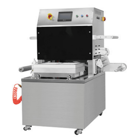 Gas-controlled vacuum packaging machine